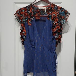 Anthropologie Wrap Blouse